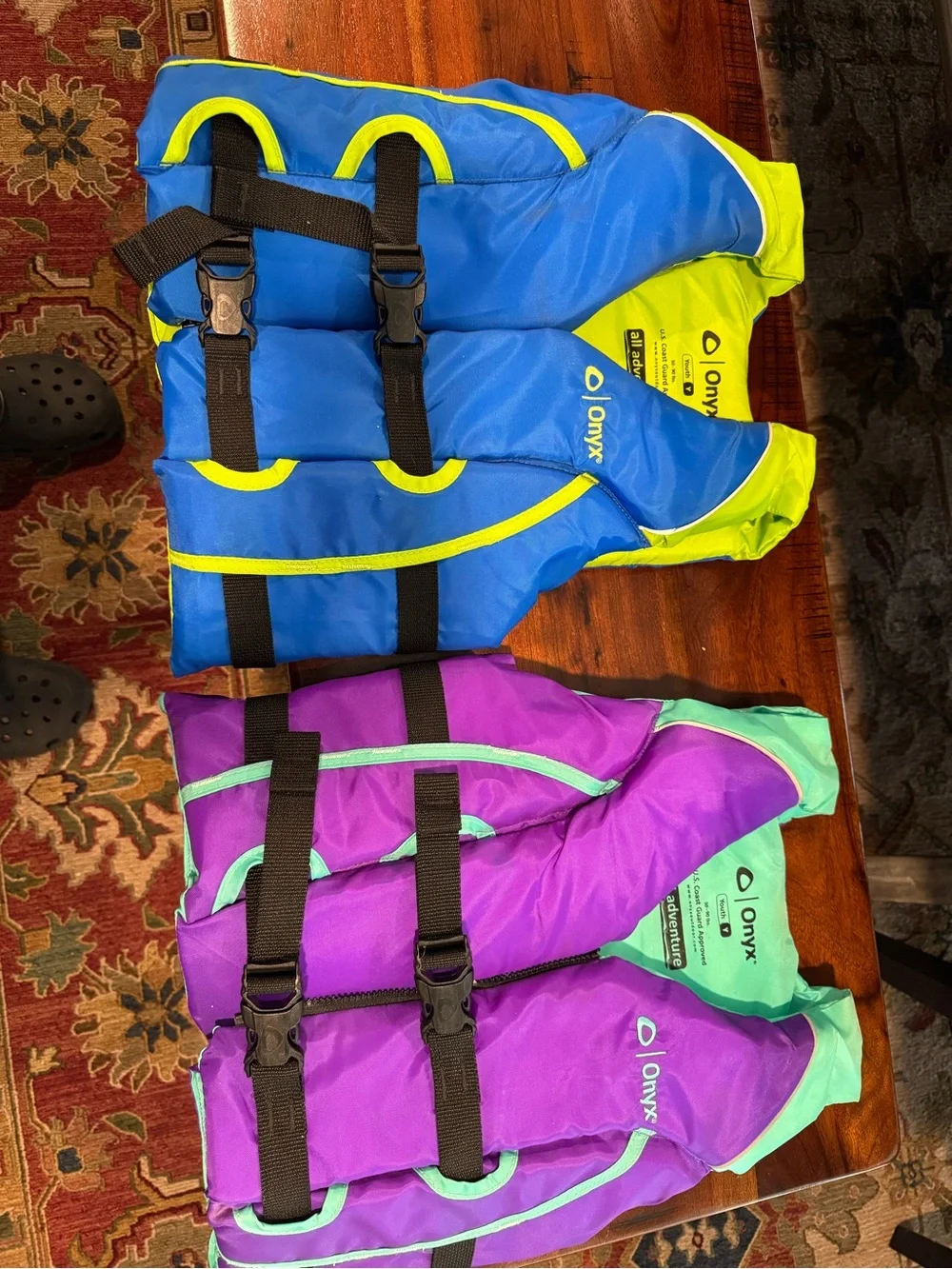 Onyx Youth Life Jacket - Blue & Neon Yellow